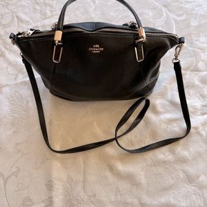 Perfect black leather Coach bag
